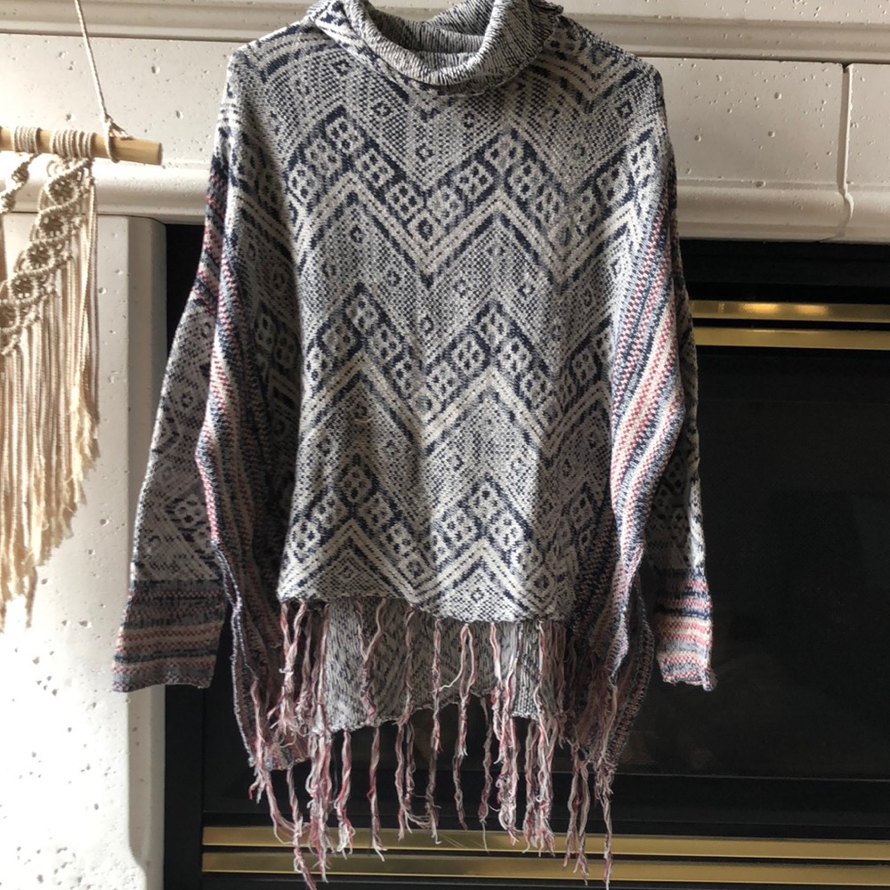 Mossimo sweater mock neck cotton L